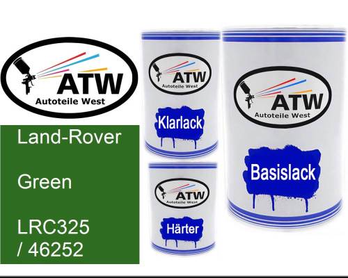 Land-Rover, Green, LRC325 / 46252: 500ml Lackdose + 500ml Klarlack + 250ml Härter - Set, von ATW Autoteile West.